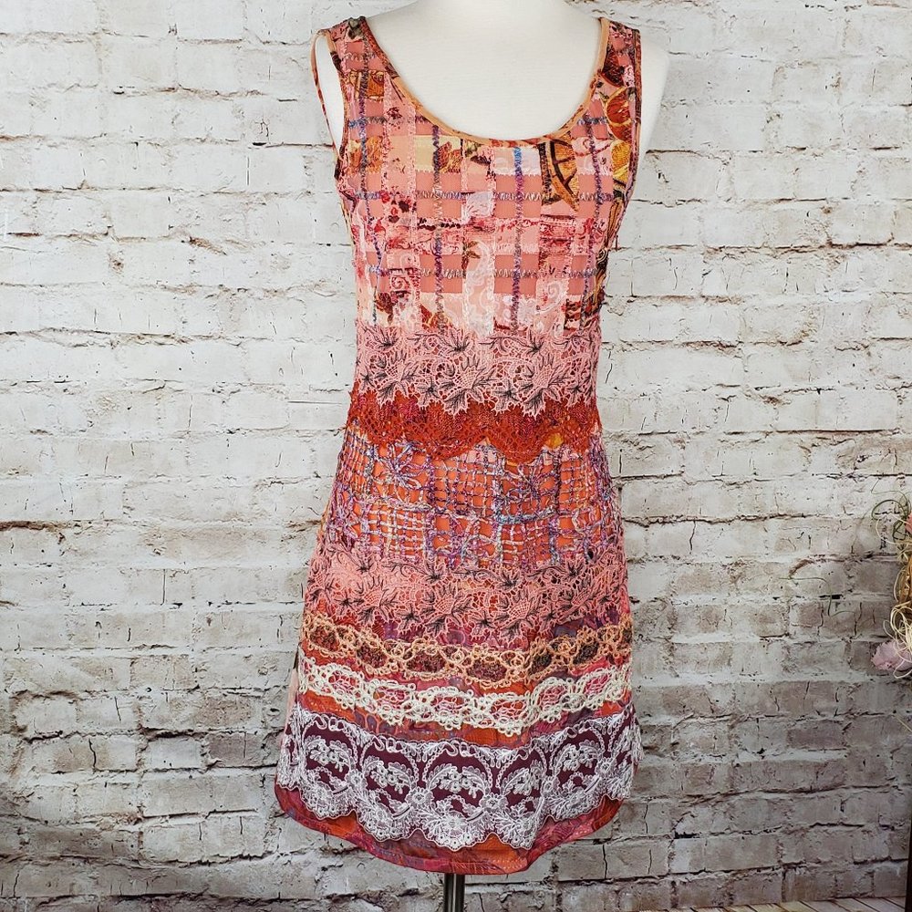 SAVE THE QUEEN Applique Tank Dress S EUC